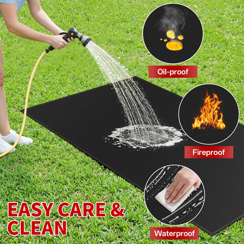 SecuCaptain mat is easy to rinse and reuse after grilling.
