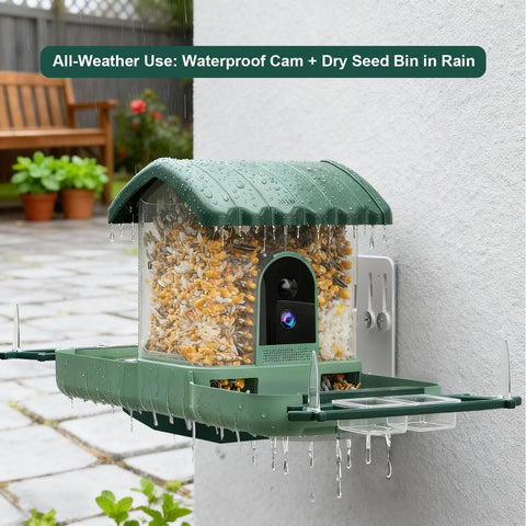 SECUHOME DIY tray for jelly, fruit, or mealworms expands visiting birds.