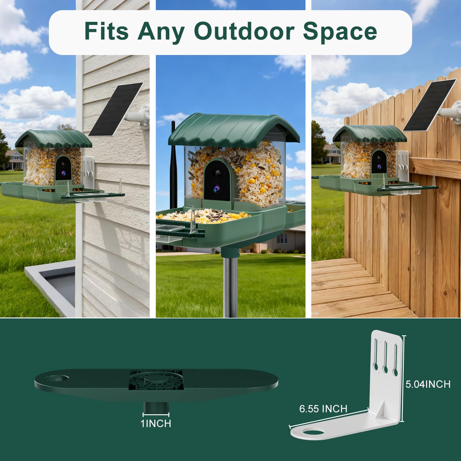 SECUHOME dual food compartments attract cardinals and finches for diverse backyard birdwatching.