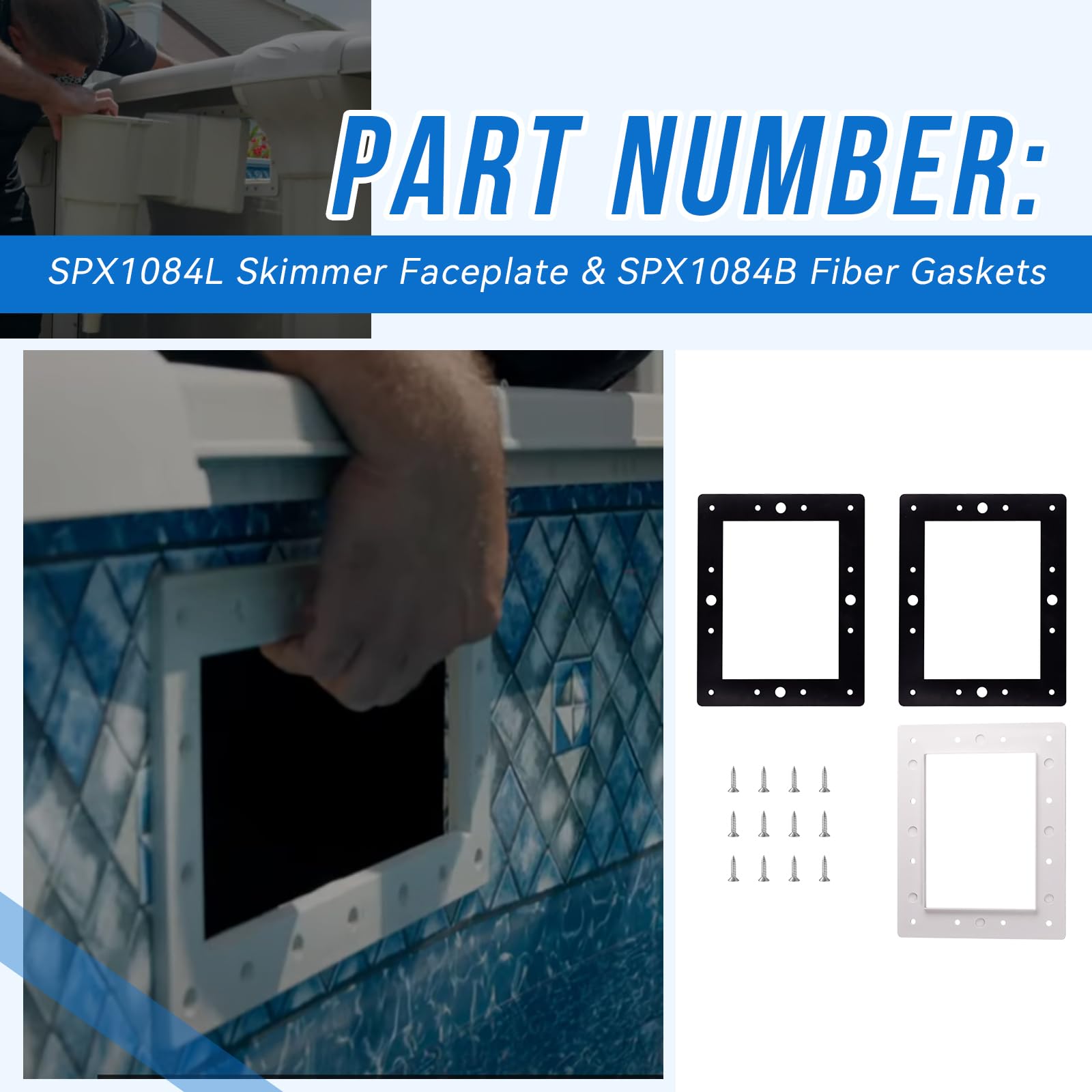 SeDeplacer install guide image for Hayward 1084 skimmer seal.