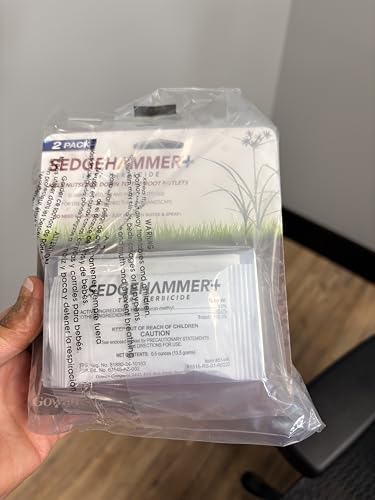 SEDGEHAMMER Plus six-pack packaging shown for easy lawn weed management.