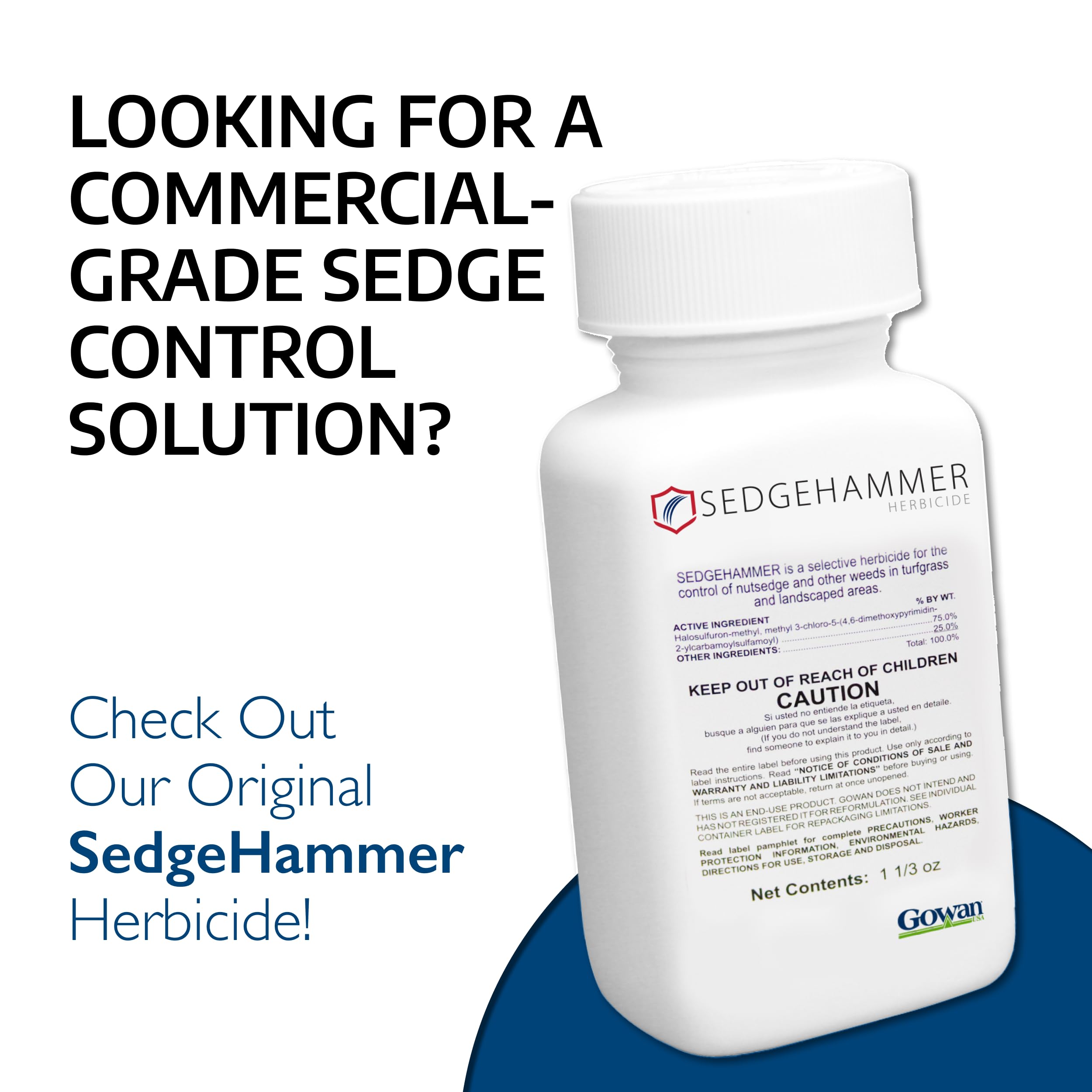 SEDGEHAMMER Plus dries on turf for pet-friendly use