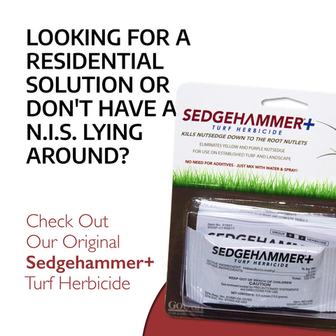 Commercial-area usage of SEDGEHAMMER for large-scale weed control