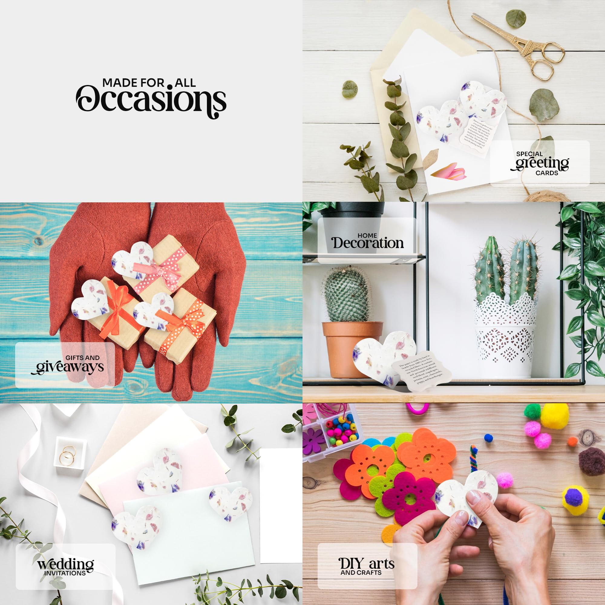 Seed Bloom baby shower or classroom favors with seed paper hearts.