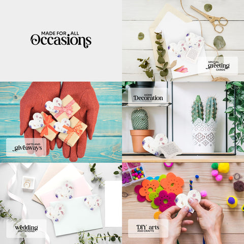 Seed Bloom baby shower or classroom favors with seed paper hearts.