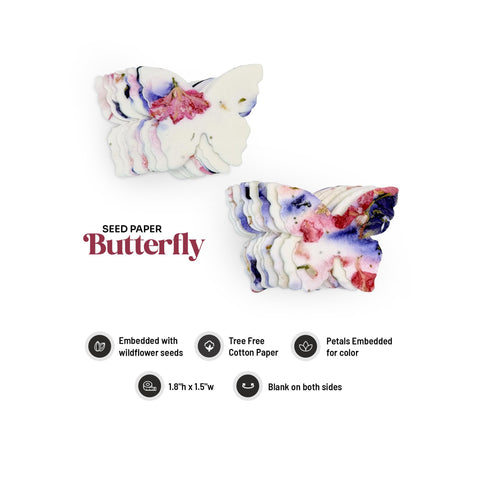Seed Bloom gift for mom butterfly seed paper that grows wildflowers.