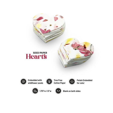 Seed Bloom wedding heart paper as a thoughtful party favor