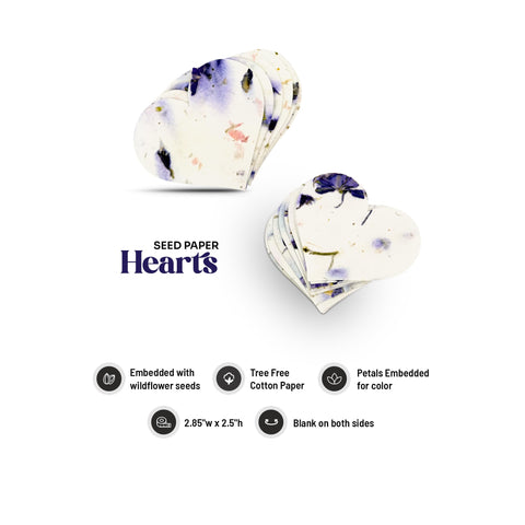 Seed Bloom Mother’s Day purple heart seed paper as a heartfelt gift