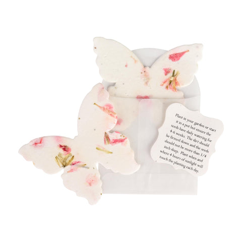 Seed Bloom pink butterfly seed paper ready to plant and bloom.