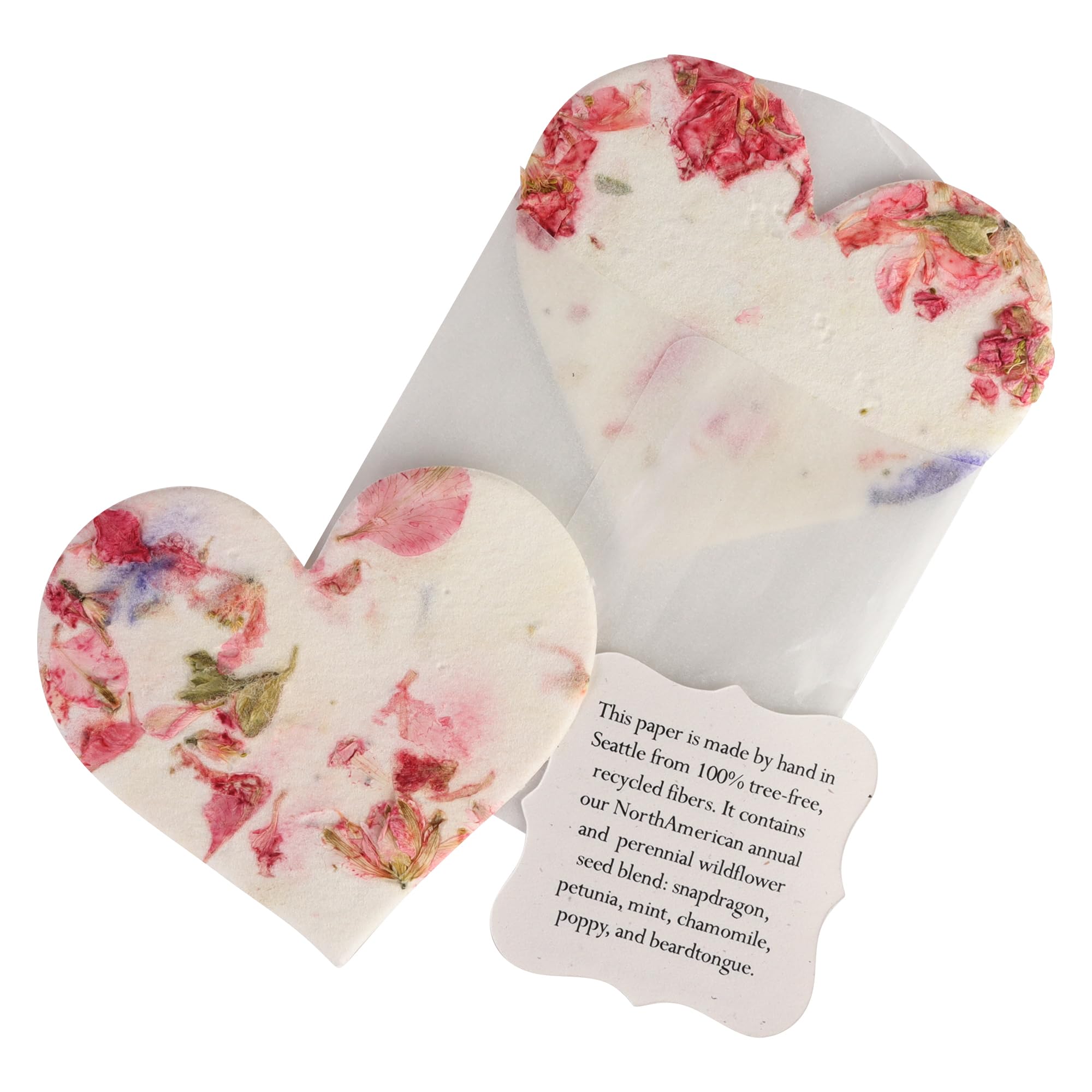 Seed Bloom pink heart seed paper set ready for gifting and planting