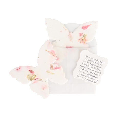 Seed Bloom wildflower bloom preview on pink seed paper.