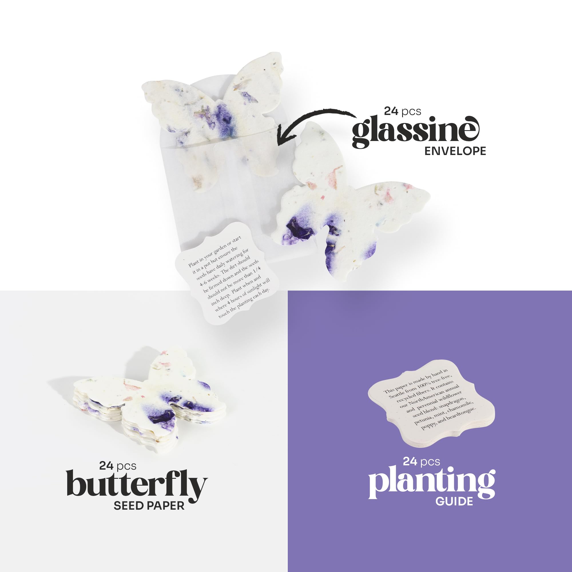 Seed Bloom envelope equipped with butterfly seed paper for gifting and planting.