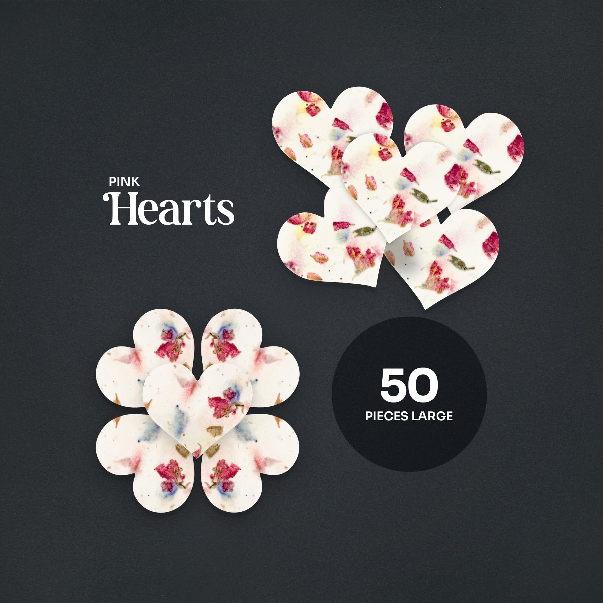 Seed Bloom writable heart seed paper closeup showing writable surface for messages