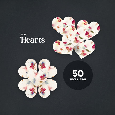 Seed Bloom writable heart seed paper closeup showing writable surface for messages