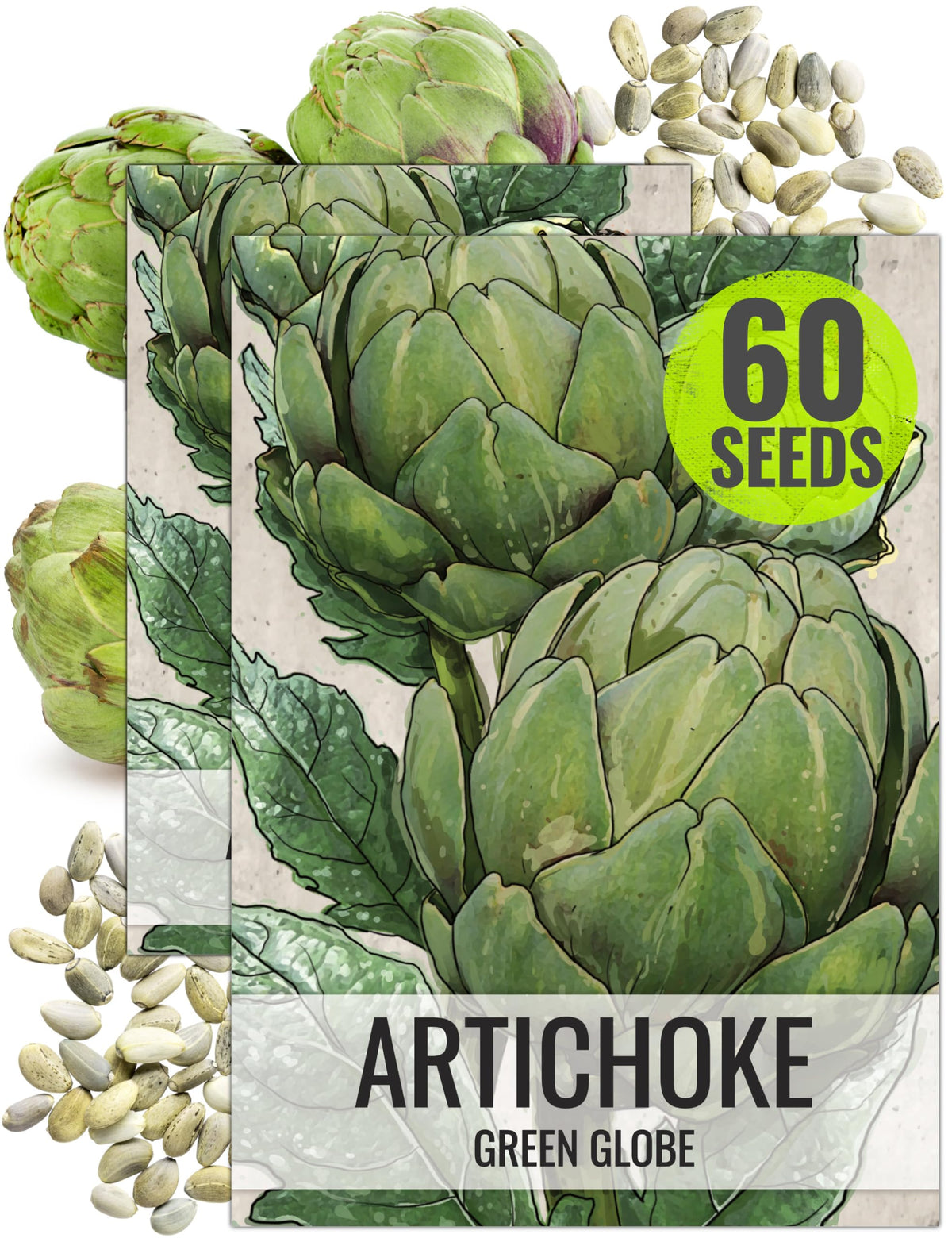 Seed Needs Artichoke seed in a green-globe plant ready for fresh homegrown buds.
