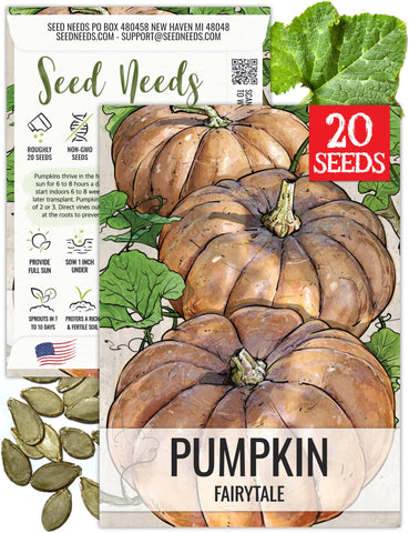 Seed Needs Fairytale pumpkin seeds packaging art highlighting value and gift potential