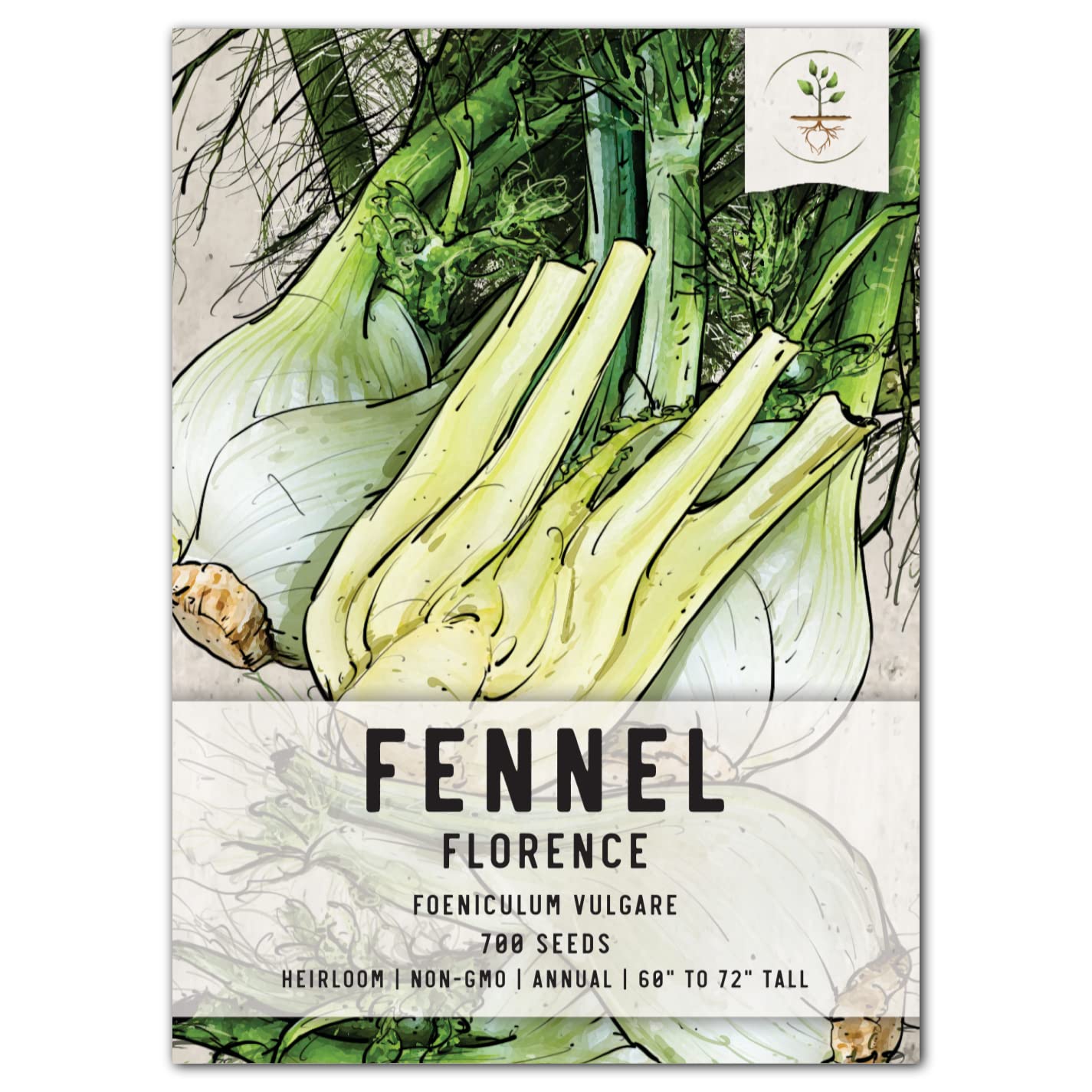 Seed Needs Florence fennel seeds package front for starting an heirloom home garden