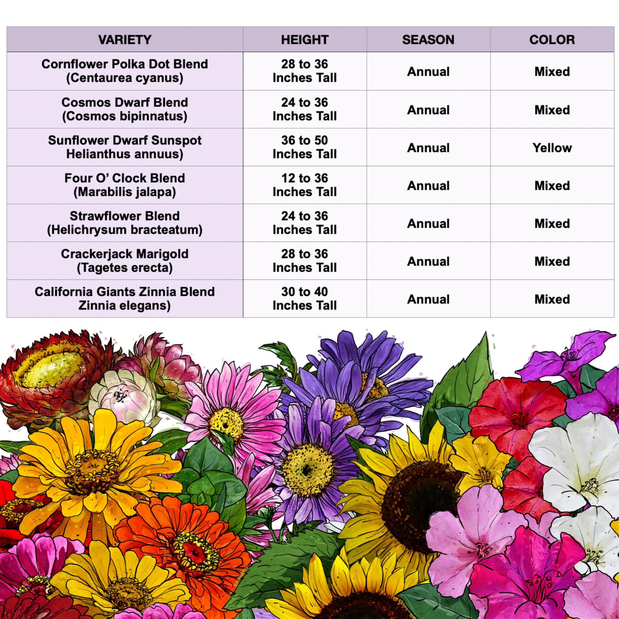 Seed Needs fresh seeds direct from growers for better germination potential