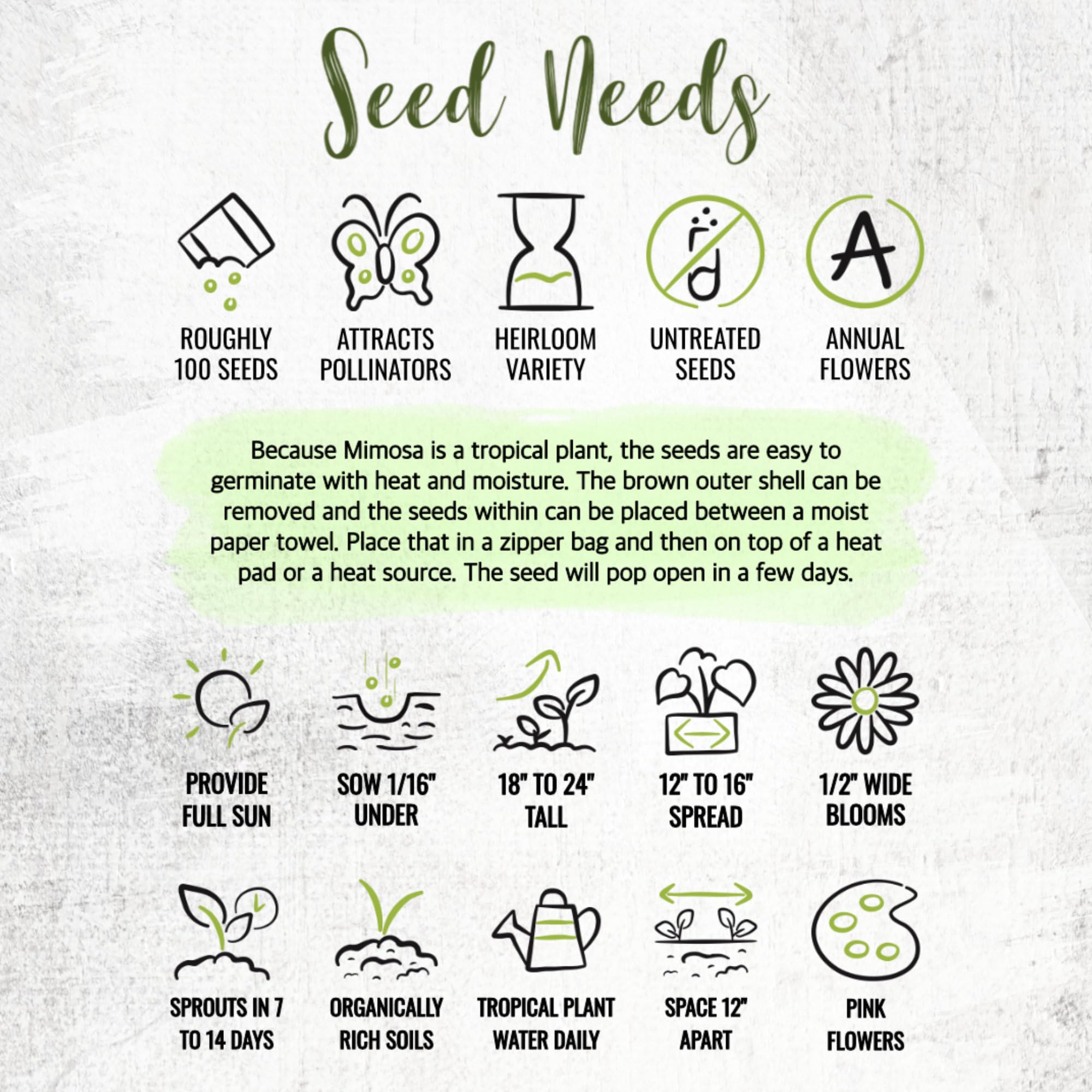 Seed Needs generous quantities fit sharing and seasonal storage plans.