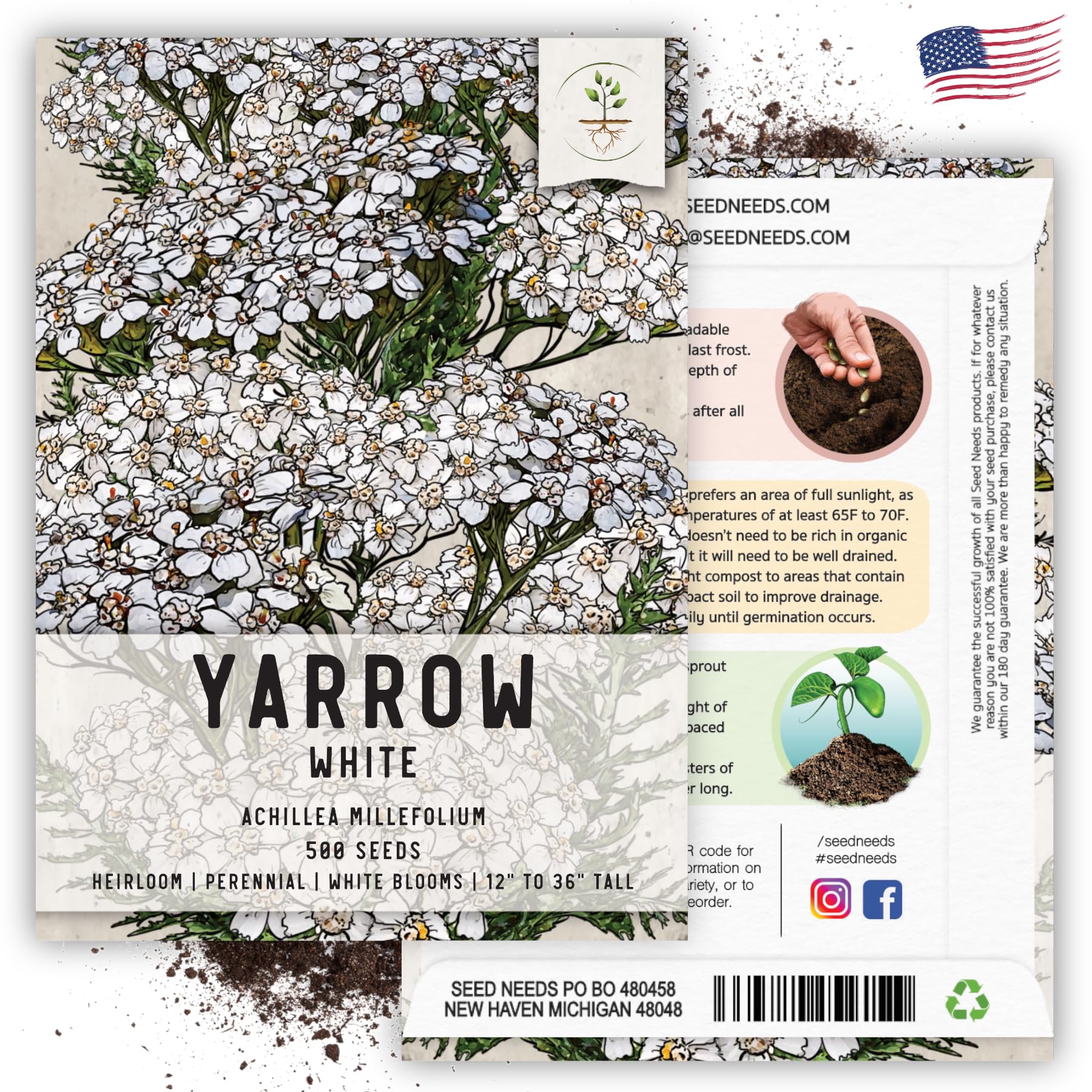 Seed Needs illustrated seed packet – clear sowing instructions on the back.