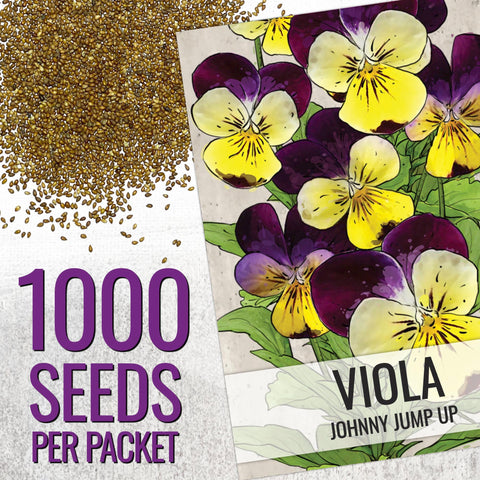 Seed Needs Johnny Jump Up planted along borders adds cheerful color.