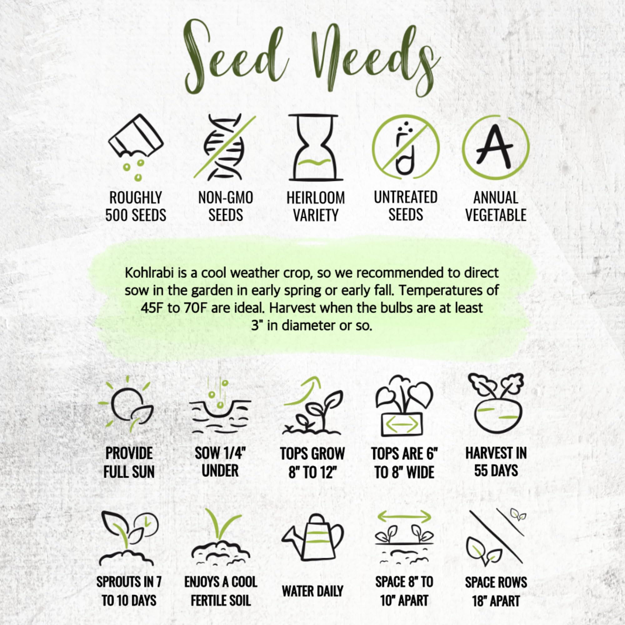 Seed Needs Kohlrabi garden-ready crop for home plots