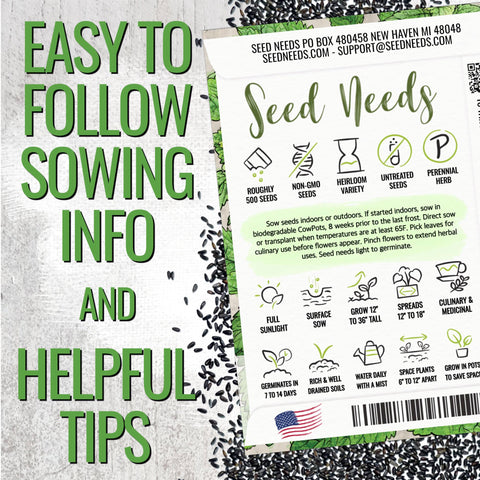 Seed Needs lemon balm flowers attracting pollinators in a garden scene
