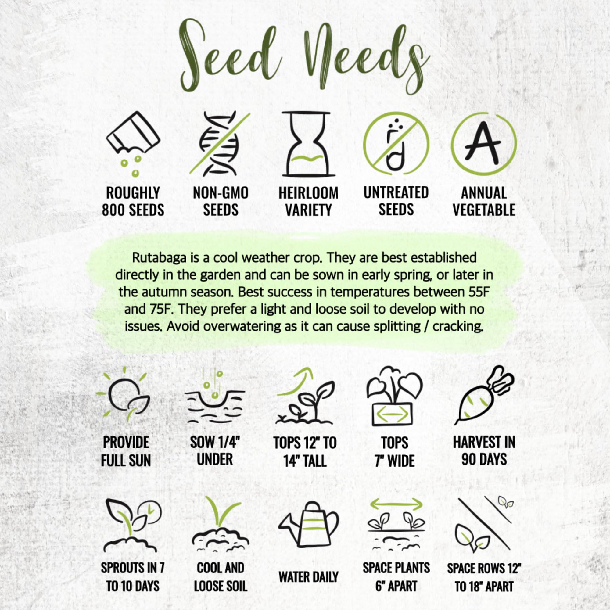 Seed Needs Storage-ready seeds support long-term winter use.