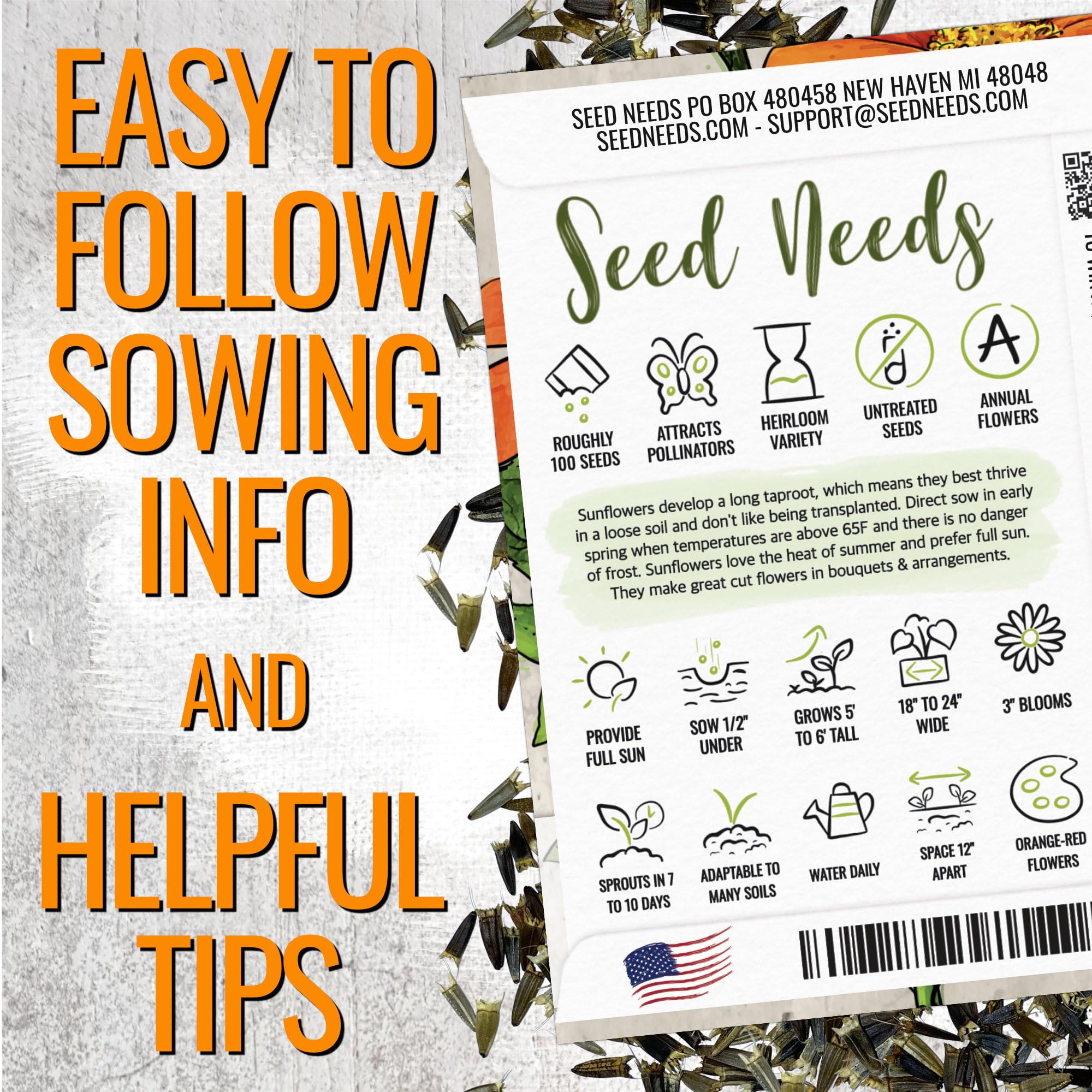 Seed Needs sowing guides help you start seeds easily