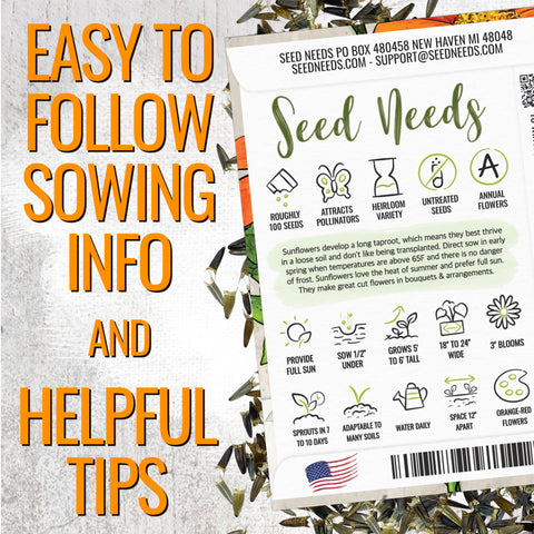Seed Needs sowing guides help you start seeds easily