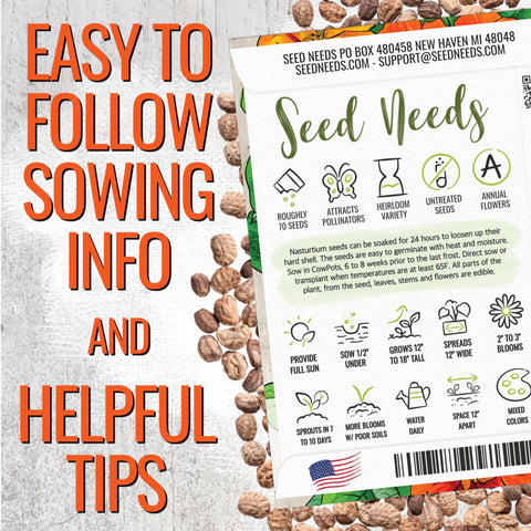 Seed Needs open-pollinated heirloom seeds support biodiversity in your garden.