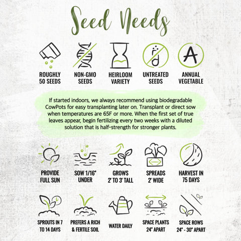 Seed Needs no GMO seed commitment, open-pollinated and heirloom varieties.