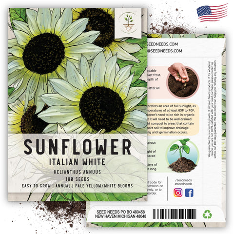 Seed Needs open-pollinated seed packet showing freshness and guidance.