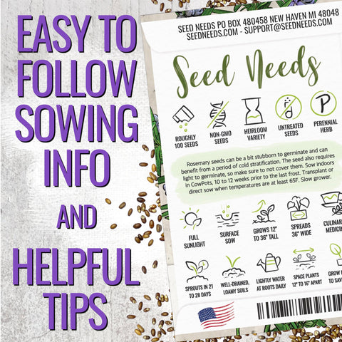 Seed Needs open-pollinated non-GMO seeds designed for flavorful home cooking.