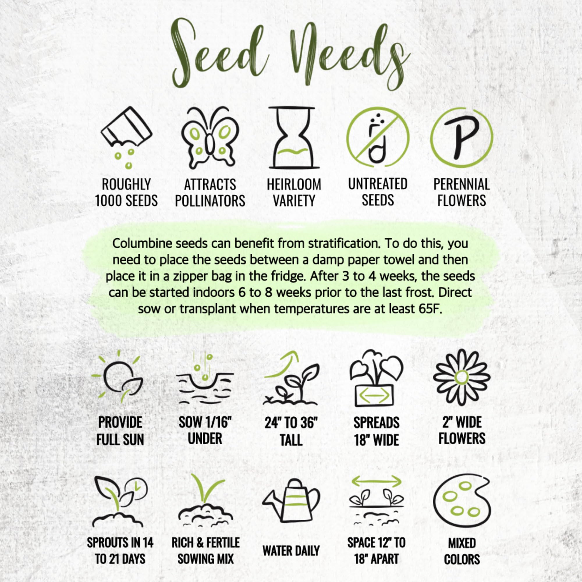 Seed Needs packaging keeps seeds fresh with moisture and tear resistance.