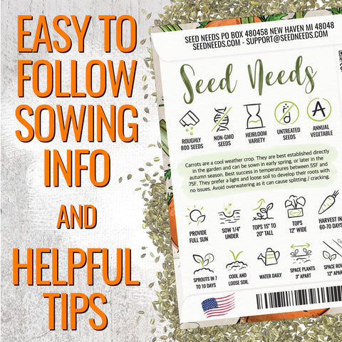 Seed Needs Paris Market carrot harvest with small round roots