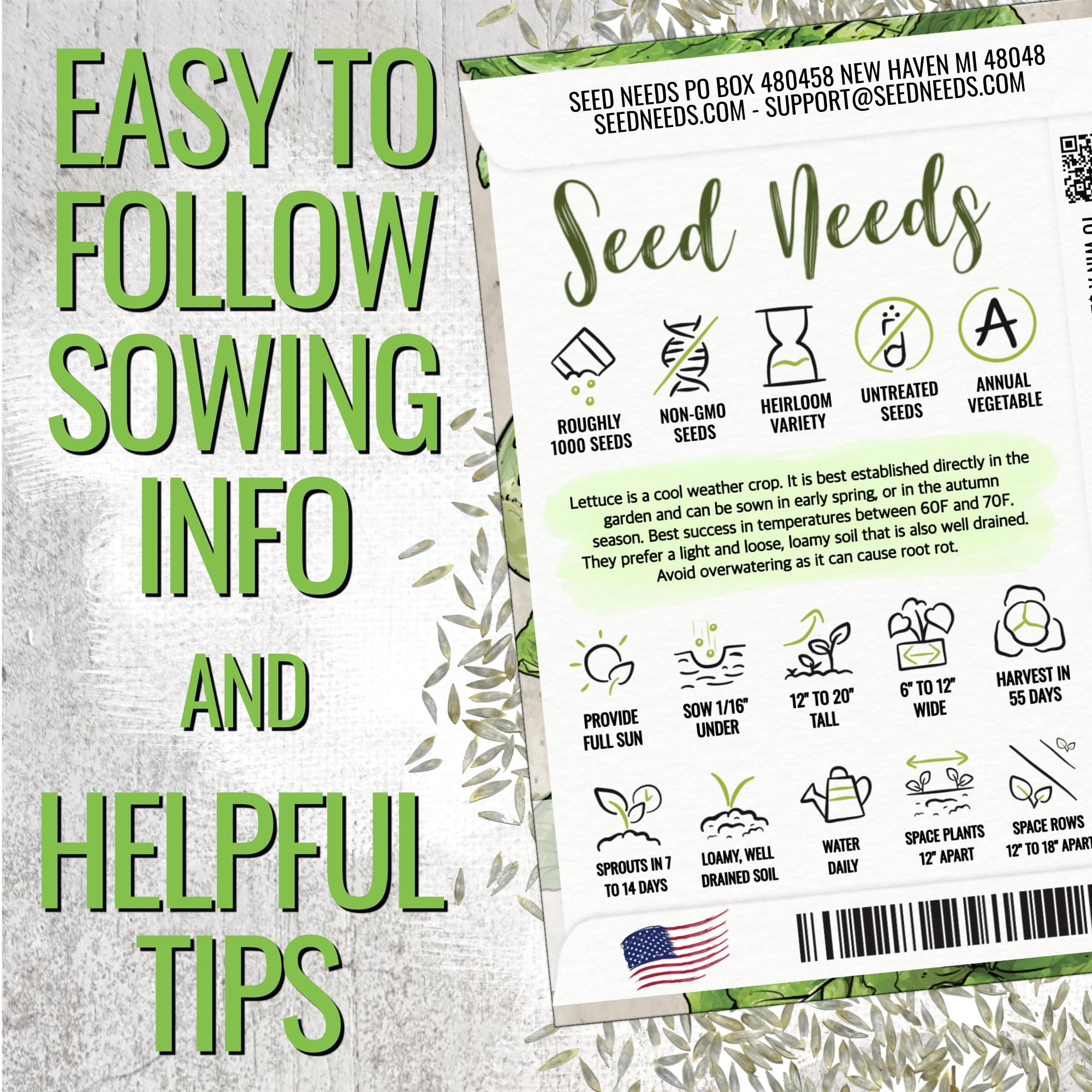 Seed Needs Parris Island COS thriving in sun and partial shade in a garden bed.