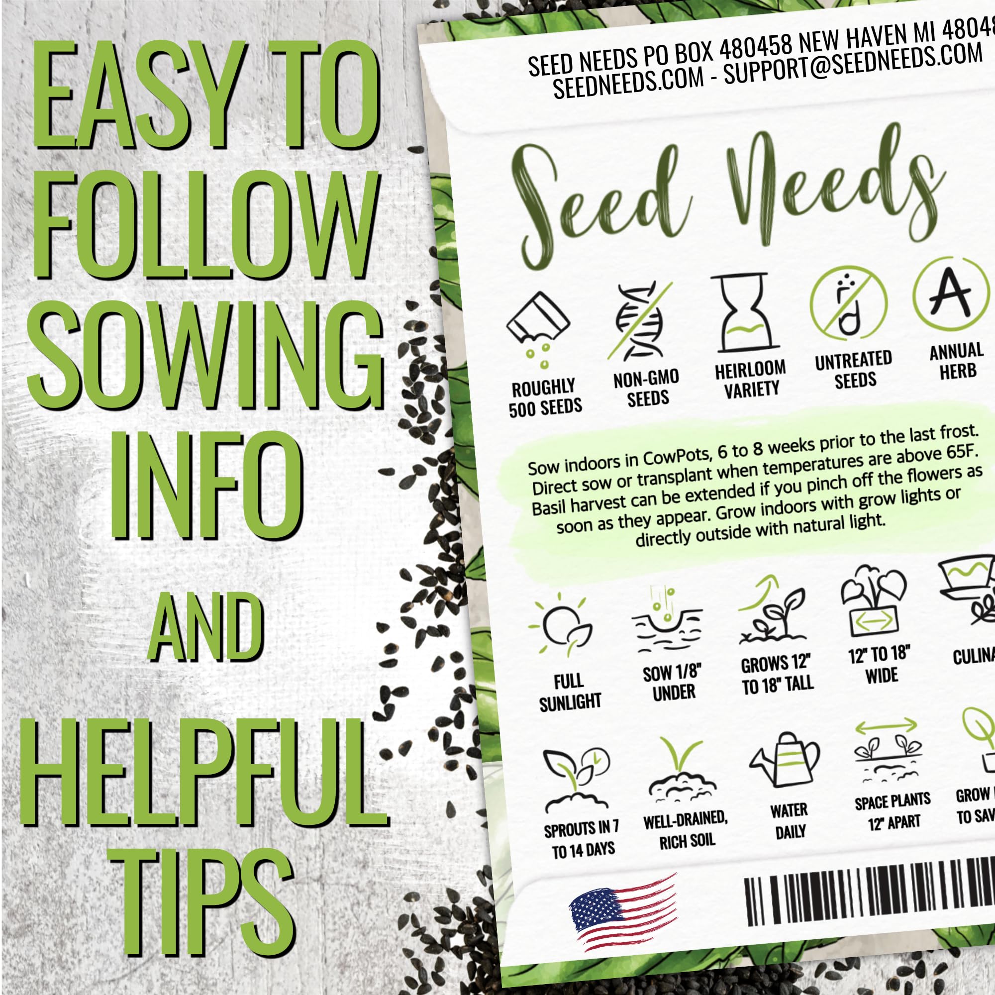 Seed Needs rosemary needles closeup emphasizes pine-like aroma for cooking