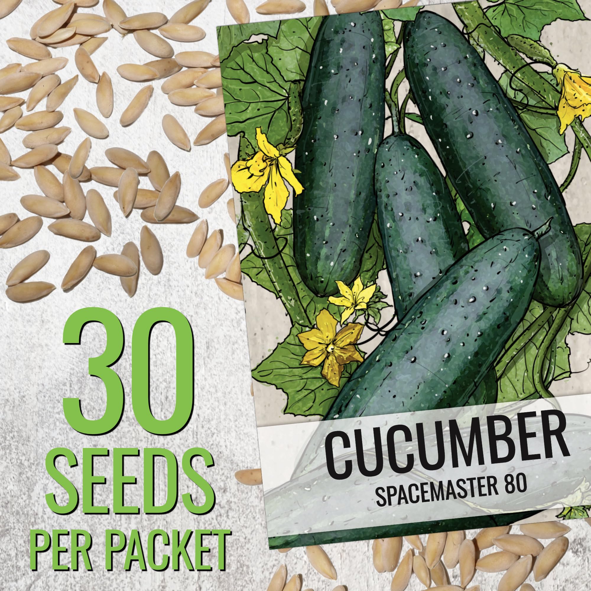 Seed Needs Spacemaster 80 cucumber compact growth for containers