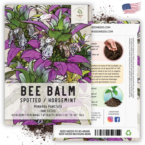 Seed Needs Spotted Bee Balm thrives in sun or partial shade for easy planting.
