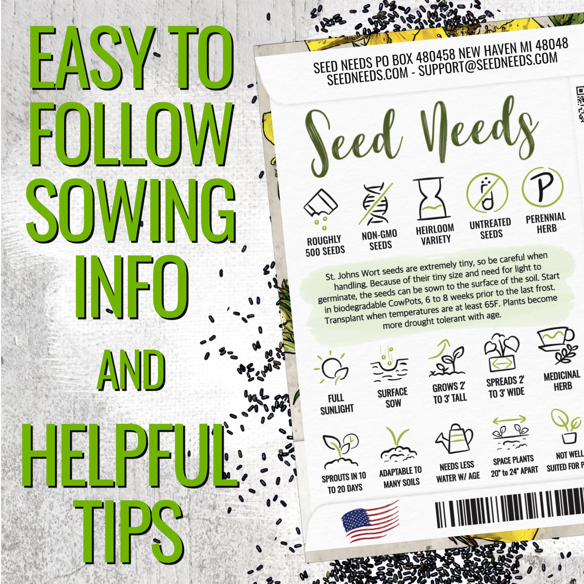 Seed Needs St. Johns Wort growing in a sunny garden bed.