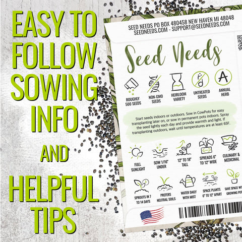 Seed Needs Summer Savory slender leaves with peppery aroma