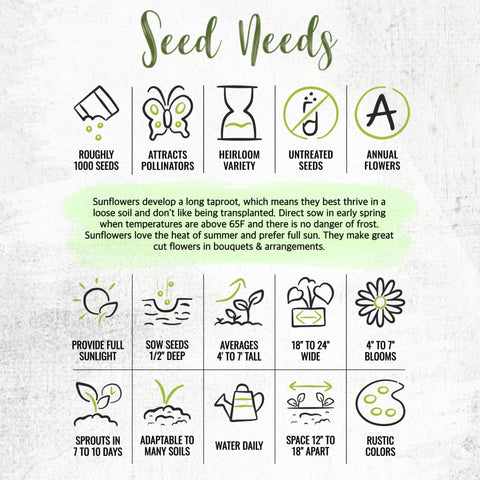 Seed Needs Sunset Blend Earthwalker offers sturdy stems with sunset shades