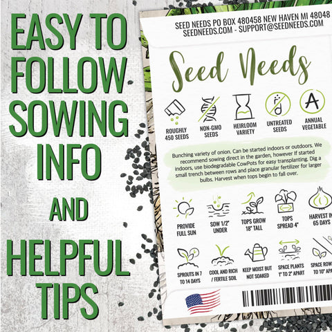 Seed Needs Tokyo White Bunching onion green stalks ready for harvest.