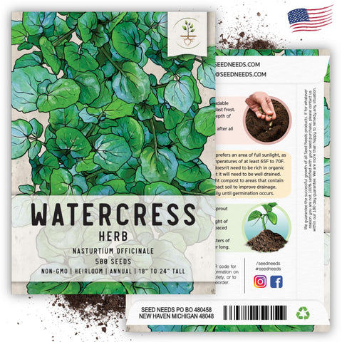 Seed Needs Watercress baby leaves ready for harvest.