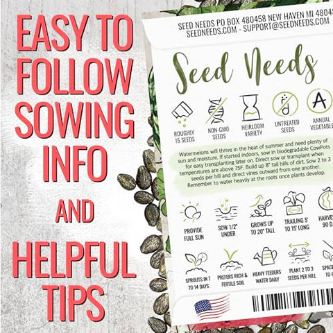 Seed Needs Sugar Baby seed pack highlights small-space harvest with intense sweetness