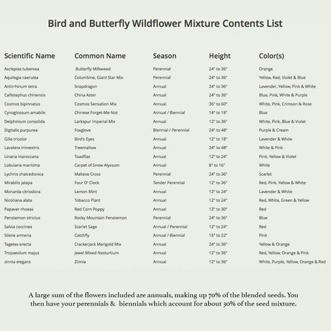 Seed Needs pollinator garden setup with a colorful wildflower blend.