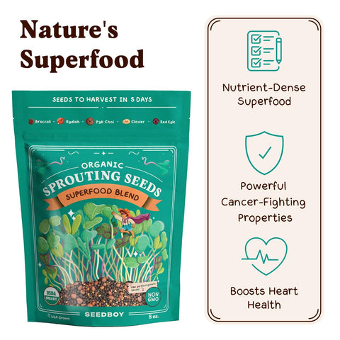 Seedboy high-germination seeds in USA packaging indicate quality.