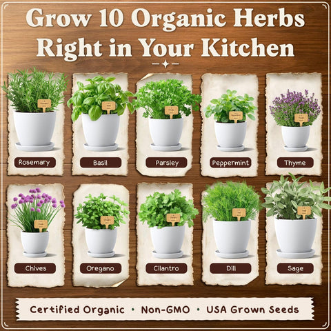 Seedboy Grow Guide included for confident indoor herb care
