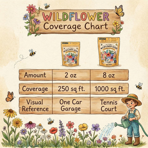 Seedboy Wildflowers 47-varieties offer a rich palette to attract multiple pollinators.